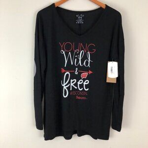 Blue 84 NCAA Wisconsin Long Sleeve Patch Tee